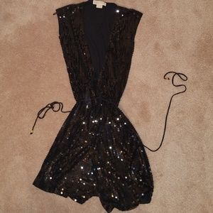 MICHAEL KORS sequin wrap dress